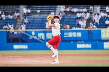 本田紗来、2度目の始球式は「99・9点」