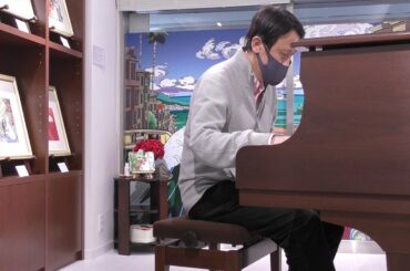 【3/11…あの日から10年…東北応援演奏シリーズ】さとう宗幸さん作品「青葉城恋唄」by ピアノ即興詩人かわせひろし♪　@わたせせいぞうギャラリー白金台にて 2021/3/11