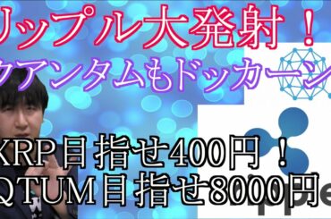 【投資】#93　リップル大発射！！！クアンタムもドッカーン！！仮想通貨のチャート分析！