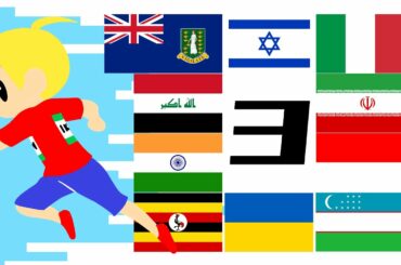 ピタゴラ国旗リレー３（２０２０年の東京オリンピック開会式入場順を予想）