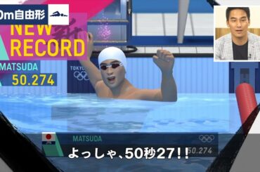 『東京2020オリンピック The Official Video Game』 松田丈志さんゲーム実況 競泳「100m自由形」