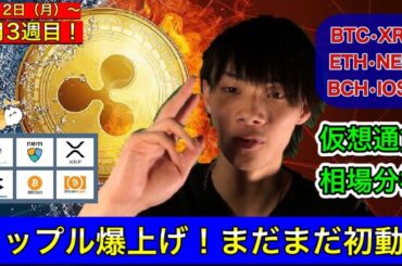 【XRP•リップル爆上げ！まだまだ初動‼️】　ビットコイン6万ドル突破で爆上げ目前？　BTC/XRP/ETH/NEM/BCH/IOST　4月12日（月）〜　来週の仮想通貨相場分析