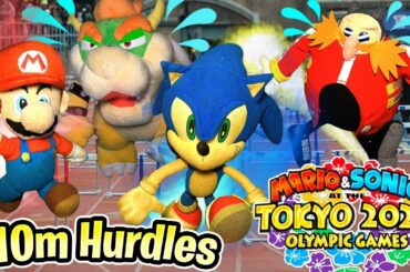 Mario & Sonic Tokyo 2020 Olympic Games!!  *110m Hurdles* Mario vs Bowser & Sonic Vs Dr.Eggman !! ᴴᴰ