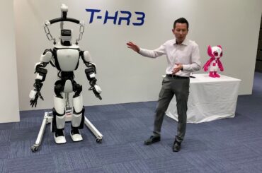 トヨタ自動車が開発した東京 2020 マスコットロボット「ミライトワ」「ソメイティ」とヒューマノイドロボット「T-HR3」