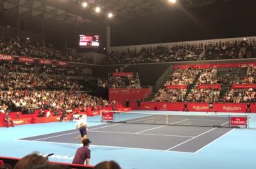 錦織圭／ドロップショットからのロブボレー