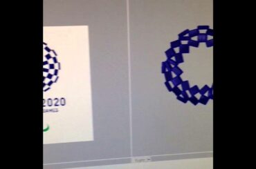 2020エンブレムを３Dで描いてみた