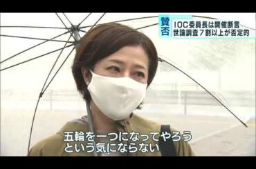 五輪開幕100日前　IOC委員長は開催断言も、世論調査7割以上が否定的