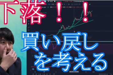 【投資】#103　下落！！買い戻しを考える。仮想通貨のチャート分析！