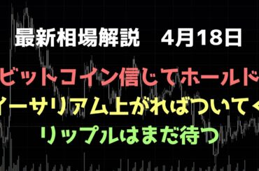 ビットコイン弱いがまだ諦めない｜イーサとリップルは上がれば買う｜ビットコイン、イーサリアム、リップルの値動きを解説