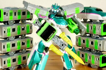 シンカリオンZ 在来線とZ合体！ザイライナー E235ヤマノテきたー！新幹線と電車の変形合体☆山手線が武器 ウエポンモードに華麗にチェンジ！新幹線変形ロボ シンカリオンZ