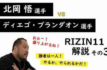 【RIZIN11】解説動画＜その3＞北岡悟選手 vs ディエゴ・ブランダオン選手 【マッハチャンネル】