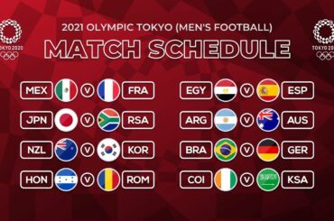 MATCH SCHEDULE OLYMPICS TOKYO 2021: GROUP STAGE | JunGSa Football