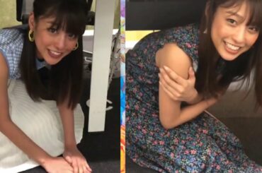 なぜか机の下で挨拶をする岡副麻希キャスター なぜか机の下で挨拶をする岡副麻希キャスター