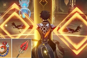 【原神】脳死鍾離(ショウリ)坂飛び火力ビルド Lv90 Zhongli(retracing bolide set) DPS Build【Genshin Impact】