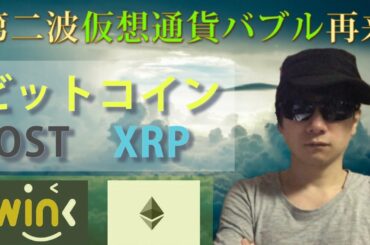 【仮想通貨ビットコイン，リップル，イーサリアム，IOST,WINK】第二波仮想通貨バブル再来！！ロングで稼げ！