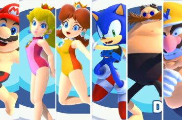 【マリオ＆ソニック東京2020オリンピック】水泳すべての再生可能なキャラクター