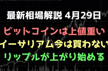 ビットコインは上値重い｜イーサリアムを買わない理由｜リップルが上がる｜ビットコイン、イーサリアム、リップルの値動きを解説