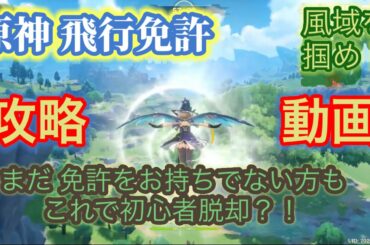 【原神】飛行免許攻略 前編-風域を掴め！-