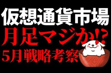 【仮想通貨 ビットコイン,ETH,XRP,ADA,LTC,BCHなど多数】ビットコイン月足確定マジか（間近） ５月はどうなる？月足から来月の戦略を検討してみました。