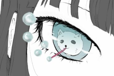 女の子の目に住む猫描いてみた【イラストメイキング】