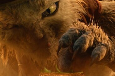 「映画 モンスターハンター」料理長アイルーの調理シーン公開！　特大ステーキを豪快に　ミラ・ジョヴォヴィッチも仰天