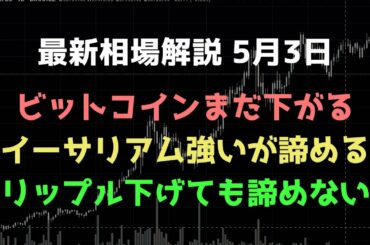 ビットコインは一旦下落｜リップル弱いが諦めない｜ビットコイン、イーサリアム、リップルの値動きを解説