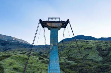 【Drone Japan】4K 仙酔峡ロープウェイ廃墟 ドローン空撮, 熊本県阿蘇山 -Sensuikyou Rope Way Remains Aerial, Mt.Aso, Kumamoto.