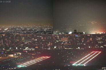 2020.12.29 伊丹火祭り｜出力全開｜AB滑走路同時点灯 14モード｜大阪空港ライブカメラ、他