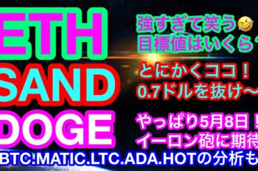 【仮想通貨 BTC.ETH.SAND.DOGE.MATIC.LTC.ADA.HOT】ビットコインは重要ライン上‼️粘れ〜🤣ドージはやはり5月8日が爆上げ日❓ライトコインは直近最高値更新なるか❗️❓ 【仮想通貨 BTC.ETH.SAND.DOGE.MATIC.LTC.ADA.HOT】ビットコインは重要ライン上‼️粘れ〜🤣ドージはやはり5月8日が爆上げ日❓ライトコインは直近最高値更新なるか❗️❓
