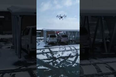 パネルの上の雪が無くなるか❓ 実験してみた#ドローン#MG-1#積雪