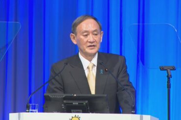 衆院選「先頭で戦い抜く」 自民党大会で首相