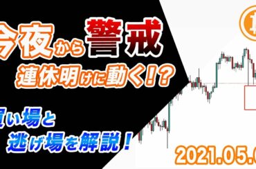 【仮想通貨】ビットコイン今夜から警戒！連休明け大きく動く？買い場と逃げ場の話。【BTC 仮想通貨相場分析・毎日更新】