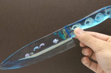 ゴミ箱を買ったので、UVレジンの包丁を作る