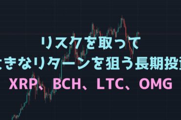 【長期投資】ある程度リスクを取って大きなリターンを狙う場合｜リップル、ビットコインキャッシュ、ライトコイン、OMGの値動きを解説