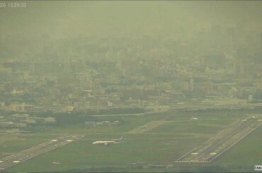 2019.07.20 滑走路32Rが約10分間閉鎖？｜JAL2434 Go-around｜大阪空港ライブカメラ、大阪空港広角、宝塚お天気カメラ