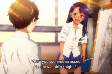 イジらないで、長瀞さん ! Naoto Hachiouji shyly looked at Nagatoro's body [ Ijiranaide, Nagatoro-san ]