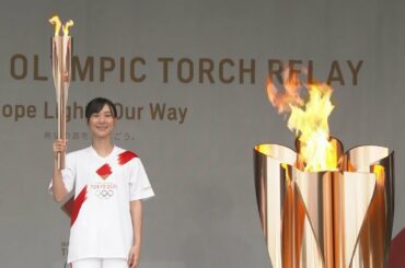公道走らず点火式典 聖火、山口県1日目ハイライト