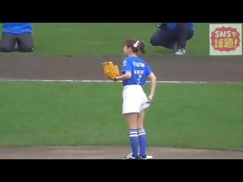 【大炎上中】鈴木奈々、このふざけすぎた始球式で試合が遅延!スポンサーが謝罪する事態に…