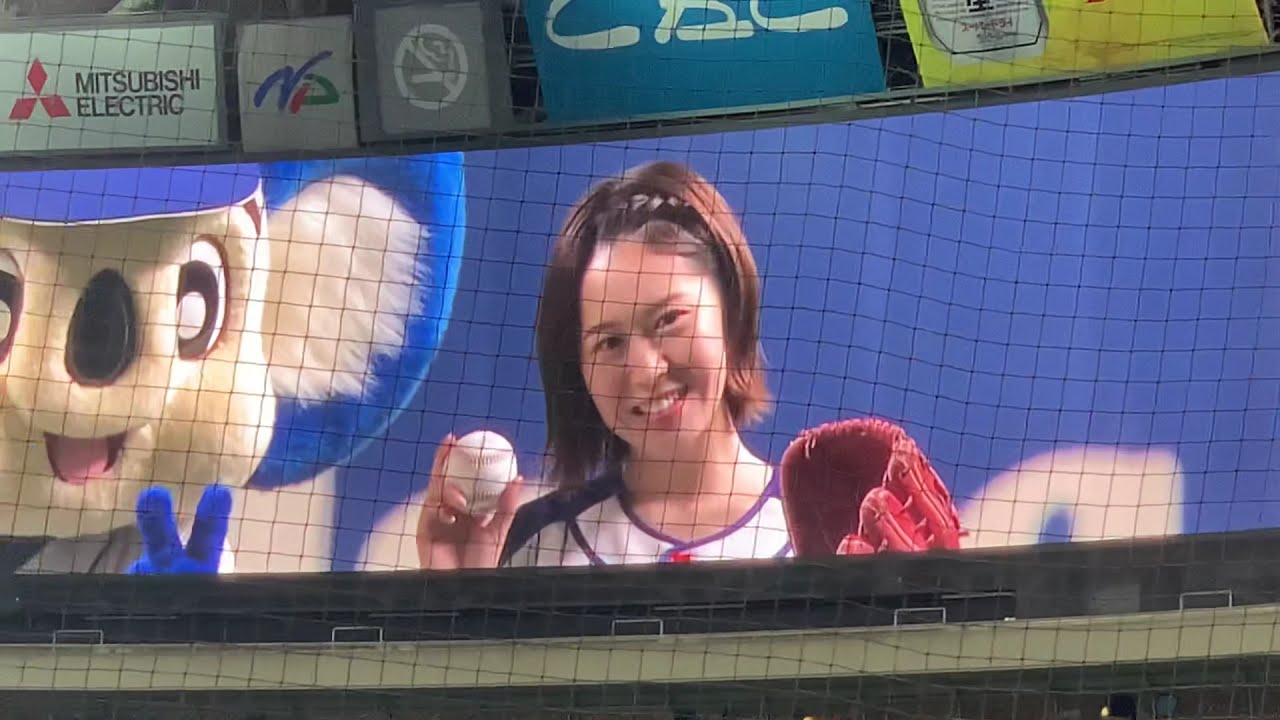 6/6 加藤愛アナ始球式