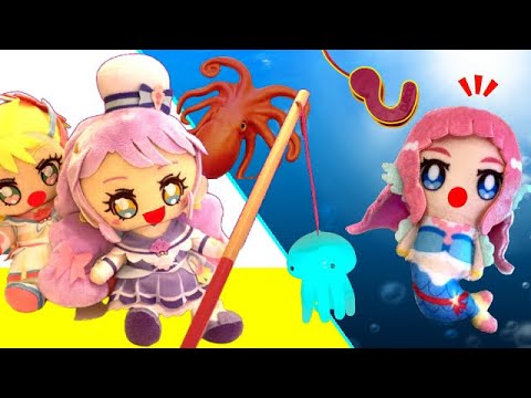 人魚つり 魚釣りしてたら巨大タコやローラが釣れた トロピカル ジュプリキュアおもちゃアニメ Tkhunt