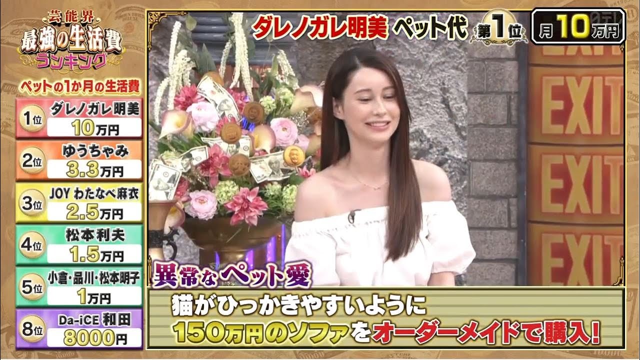 『ダウンタウン』ダレノガレ明美 ペット代も第1位「浜田 雅功x松本 人志」