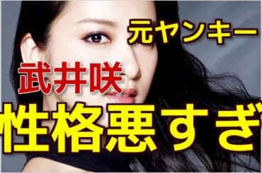 武井咲 性格悪すぎ&元ヤンキー