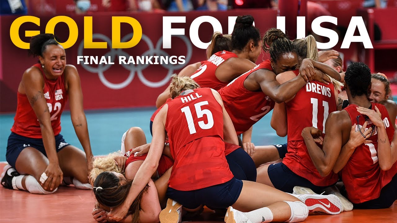 It's GOLD for USA! Tokyo 2020 Olympics Women's Volleyball Final Rankings