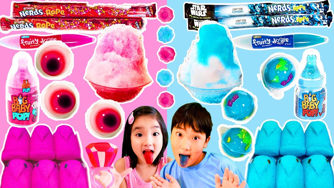 こたくんとみのちゃんがケンカ💢仲直りできるかな?ピンクvsブルーの不思議な部屋にやってきた⁉︎*Pink Food VS Blue Food Challenge こたみのチャンネル