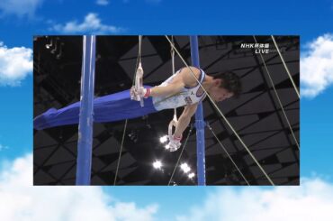 2019NHKカップ体操男子トランポリンリラウンドスガとグラインディング