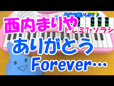 1本指ピアノ【ありがとうForever…】西内まりや 簡単ドレミ楽譜 超初心者向け
