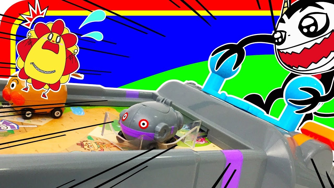 アンパンマン♪♪ だだんだんをのりこなせ! GOGOだだんだんでドライブごっこ♪ ねんどでオリジナルのキャラクターものせてみよう♪