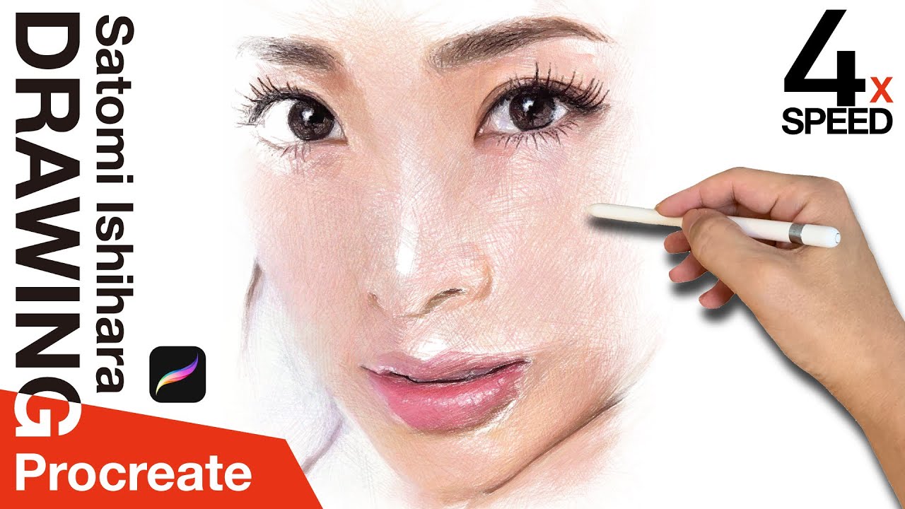 Digital Illustration & Drawing_Procreate & iPad pro “Aya Ueto : 上戸彩” 4x Speed | ArtyCoaty