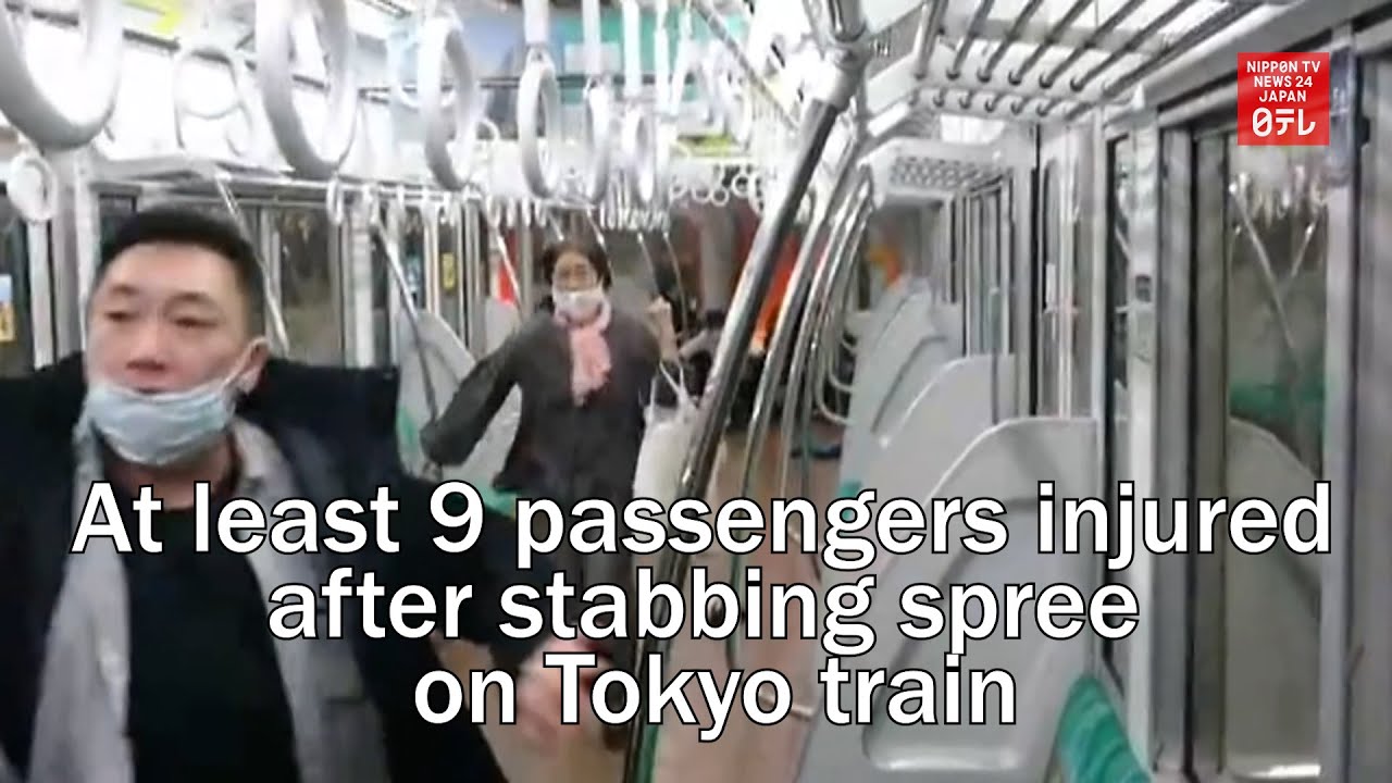 At least 9 passengers injured after stabbing spree on Tokyo train