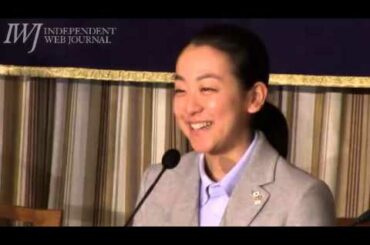 浅田真央 森元総理の批判について 笑って「もう終わったことなので 何とも思ってないですけど・・・」@2/25 外国特派員協会